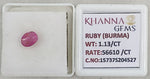 Load image into Gallery viewer, 1.13/CT Natural Old Burma Ruby with IIGJ Govt. Lab Certificate-15737S204527