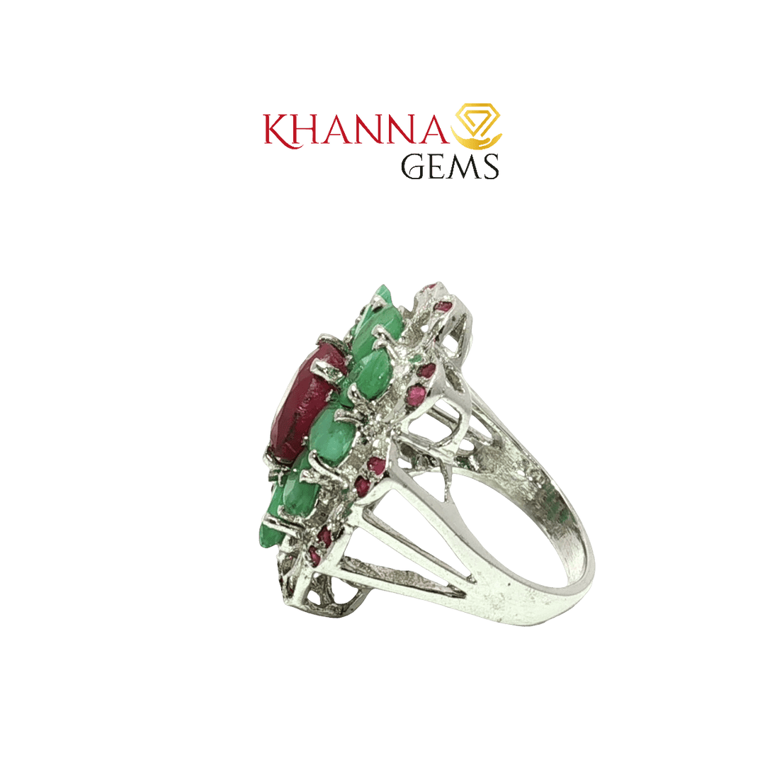9.83/GM  RUBY EMERALD RING Earrings - G0582