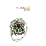 Load image into Gallery viewer, 9.83/GM  RUBY EMERALD RING Earrings - G0582