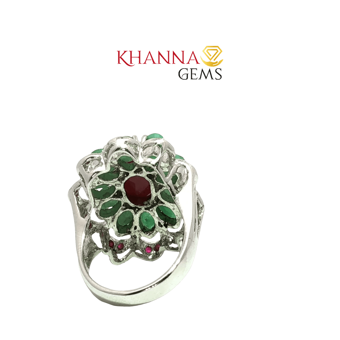 9.83/GM  RUBY EMERALD RING Earrings - G0582