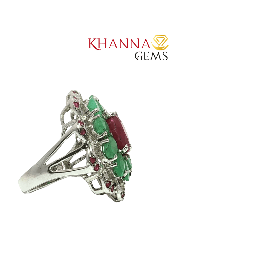 9.83/GM  RUBY EMERALD RING Earrings - G0582