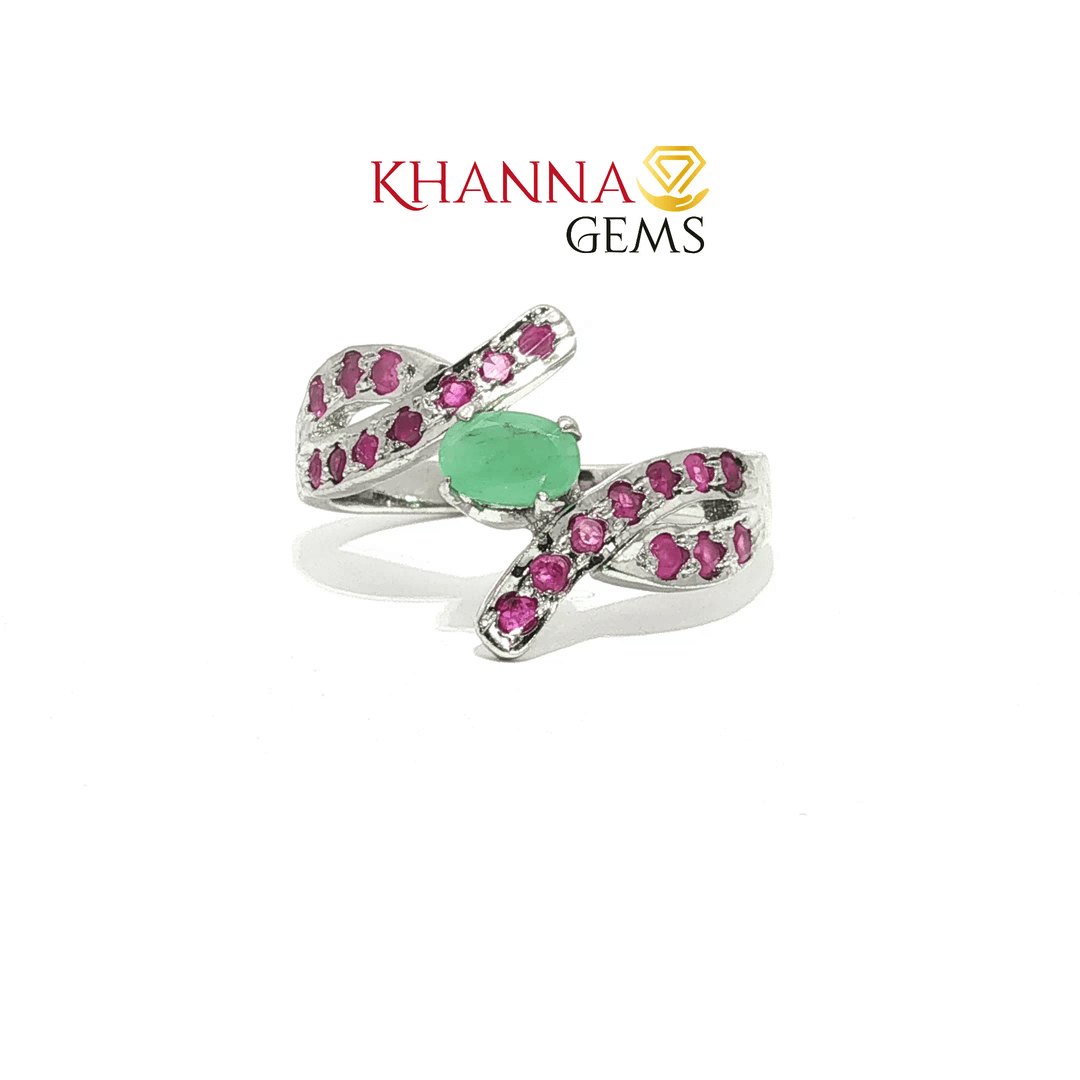 3.88/GM  RUBY EMERALD RING Earrings - G0594
