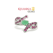 3.88/GM  RUBY EMERALD RING Earrings - G0594