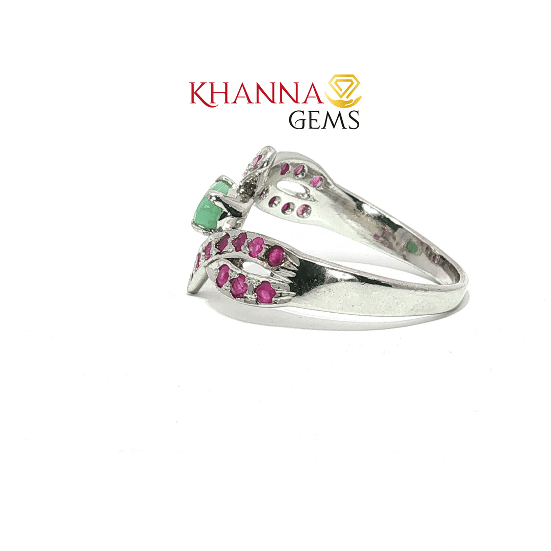 3.88/GM  RUBY EMERALD RING Earrings - G0594