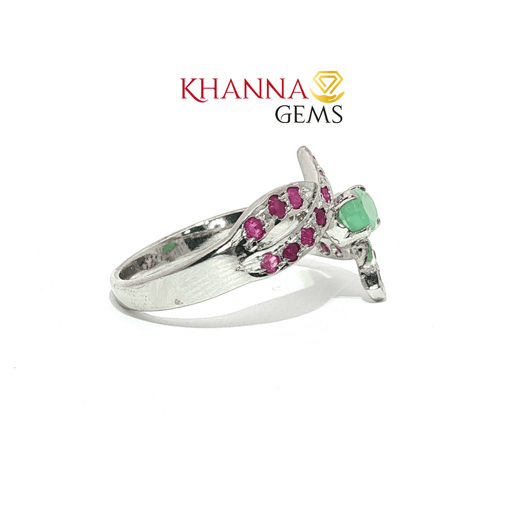 3.88/GM  RUBY EMERALD RING Earrings - G0594
