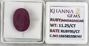 11.25/CT Natural Ruby Stone with Govt. Lab Certificate-16658S208747