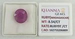 Load image into Gallery viewer, 8.54/CT Natural Ruby Stone with Govt. Lab Certificate-16275S206809