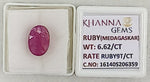 Load image into Gallery viewer, 6.62/CT Natural Ruby Stone with Govt. Lab Certificate-16140S206359