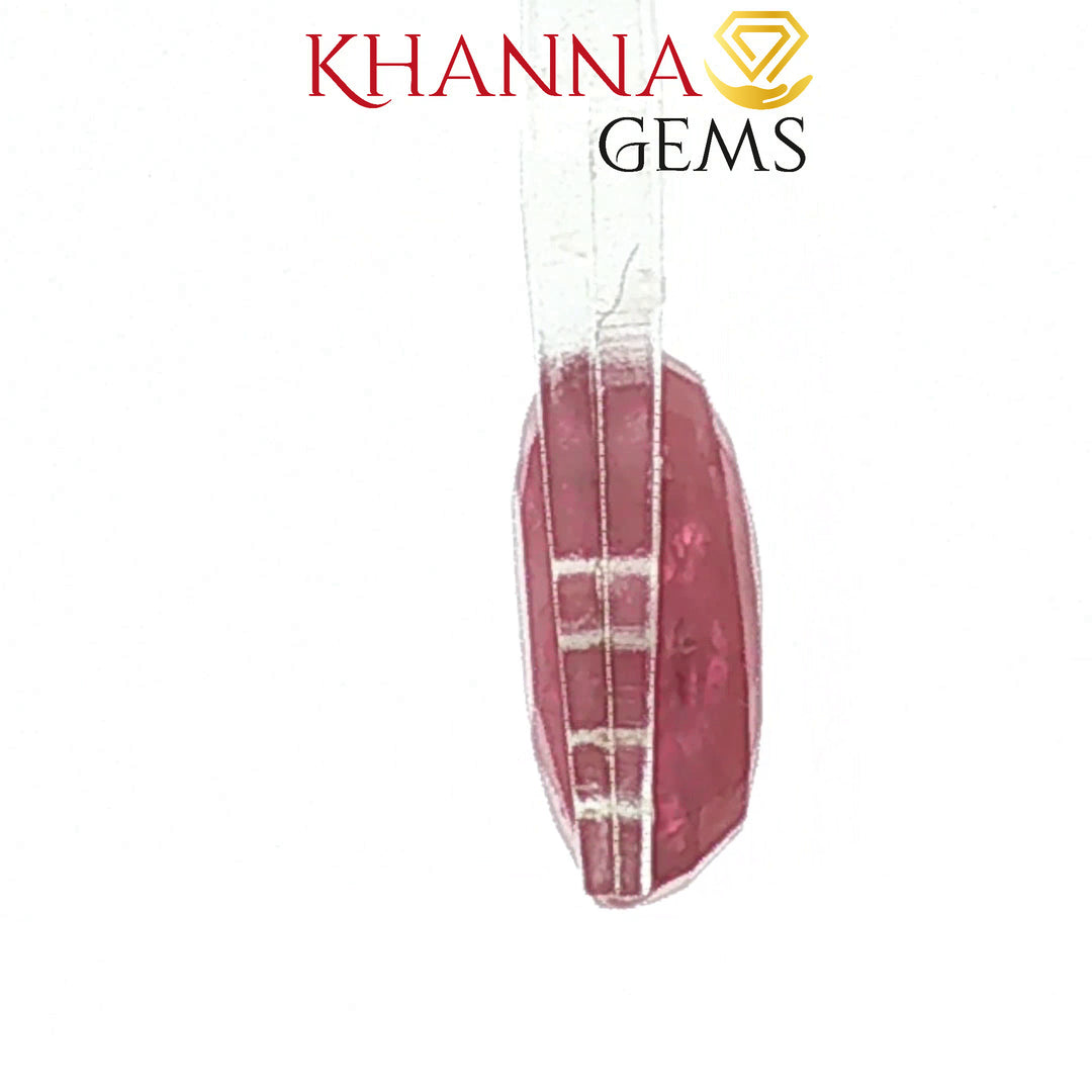 6.37/CT Natural Mozambique Ruby Stone with Govt. Lab Certificate-16016S205949