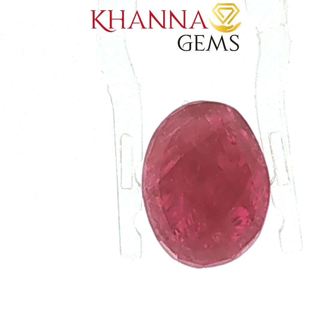 6.37/CT Natural Mozambique Ruby Stone with Govt. Lab Certificate-16016S205949