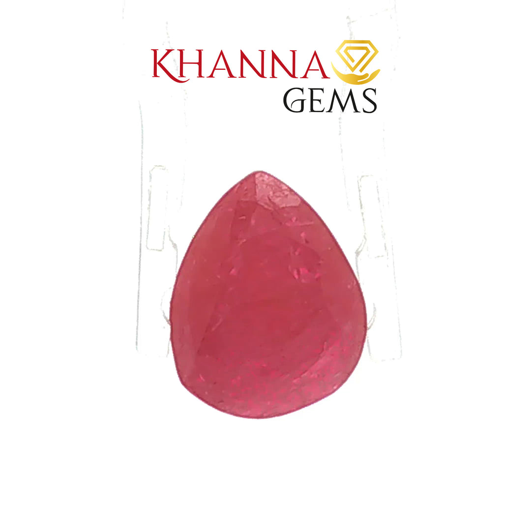 4.79/CT Natural Mozambique Ruby Stone with Govt. Lab Certificate-16016S205961