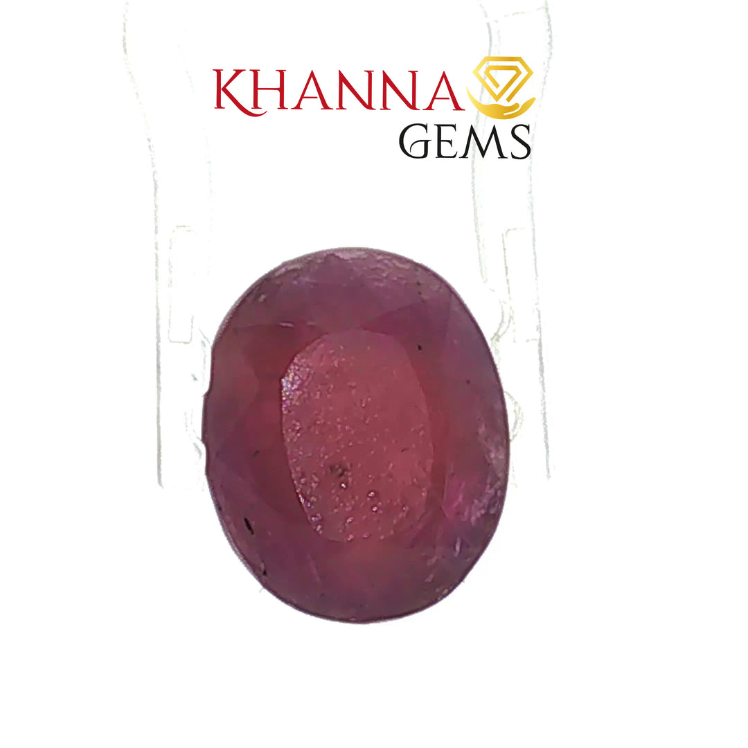 6.68/CT Natural Mozambique Ruby Stone with Govt. Lab Certificate-16658S208748