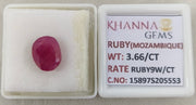 3.66/CT Natural Ruby Stone with Govt. Lab Certificate-15897S205553