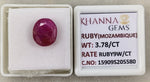 Load image into Gallery viewer, 3.78/CT Natural Ruby Stone with Govt. Lab Certificate-15909S205580