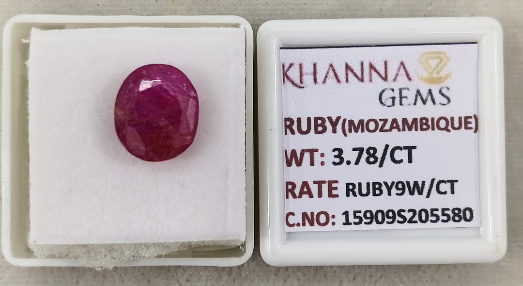 3.78/CT Natural Ruby Stone with Govt. Lab Certificate-15909S205580