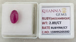 Load image into Gallery viewer, 2.89/CT Natural Ruby Stone with Govt. Lab Certificate-15909S205592