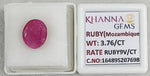 Load image into Gallery viewer, 3.76/CT Natural Ruby Stone with Govt. Lab Certificate-16489S207698