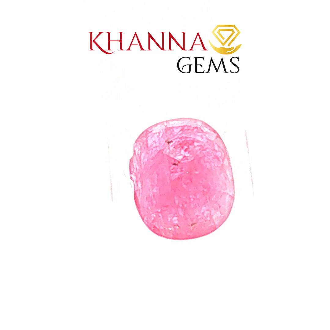3.88/CT Natural Tajikistan Ruby Stone with Govt. Lab Certificate-15143S202641
