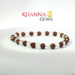 Load image into Gallery viewer, Natural Rudraksha Sphatik Bracelet
