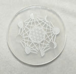 Load image into Gallery viewer, SELENITE CHARGING PLATE  MOON PHASE
