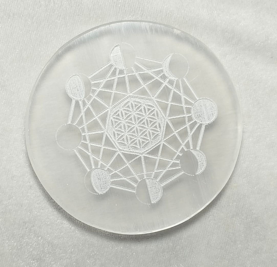 SELENITE CHARGING PLATE  MOON PHASE
