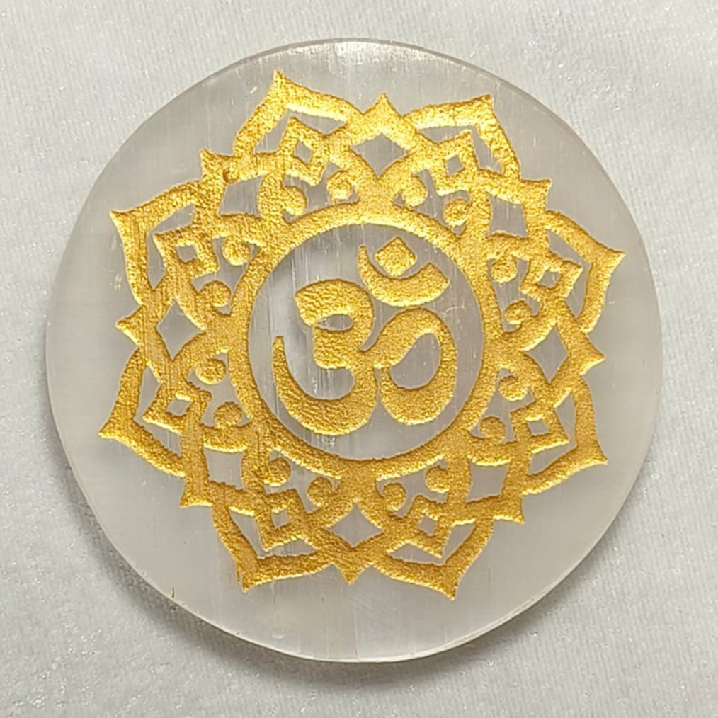 SELENITE CHARGING ROUND PLATE  OM 5