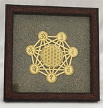 Load image into Gallery viewer, SHREE CHAKRA RAW PYRITE FRAME ABHIMANTTRIT
