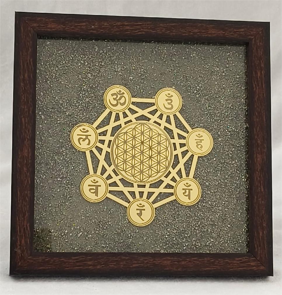 SHREE CHAKRA RAW PYRITE FRAME ABHIMANTTRIT