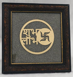 Load image into Gallery viewer, SHUBH LABH ON PYRITE PLATE FRAME
