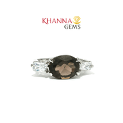 2.69/GM  SMOKY TOPAZ ZIRCON RING Earrings - G0602