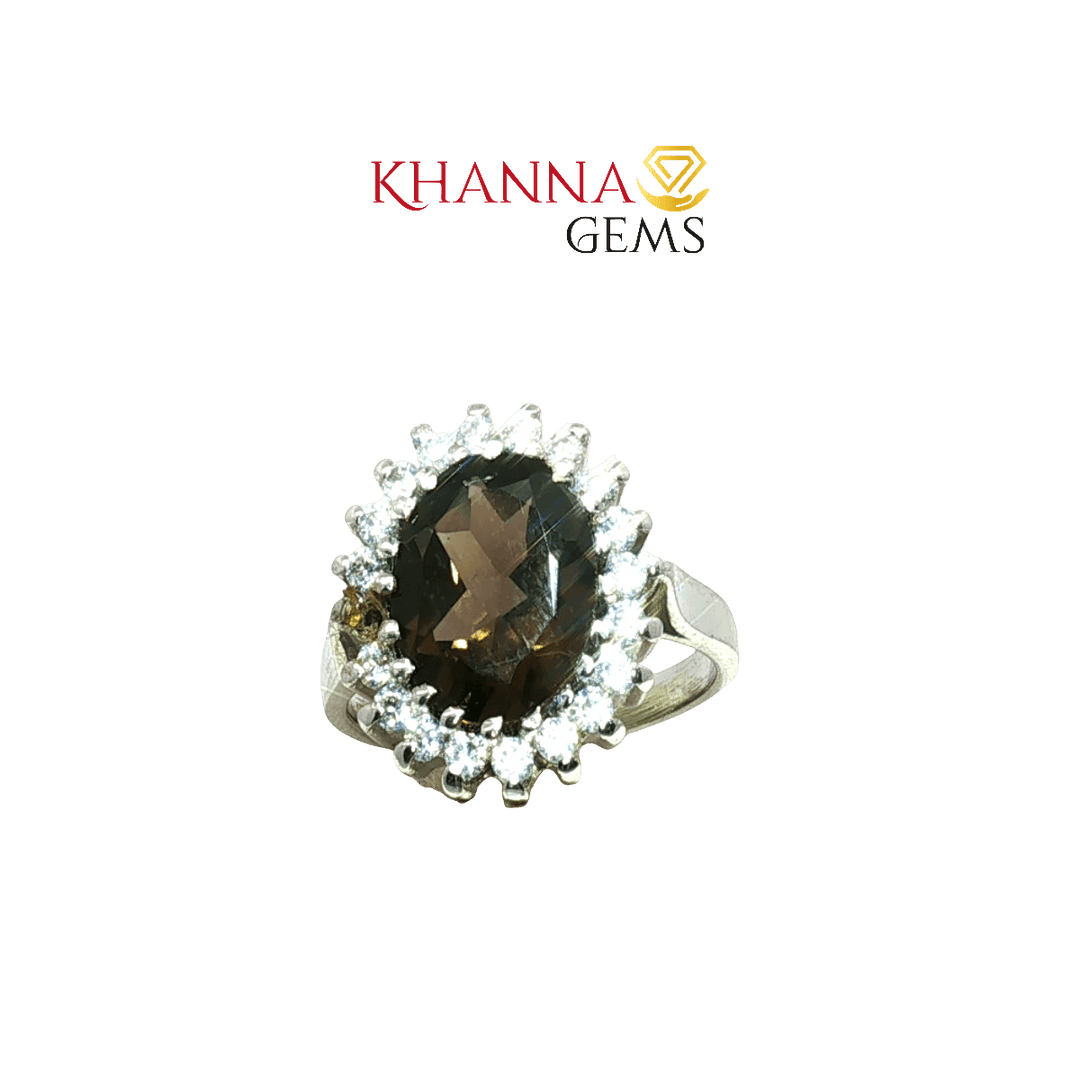 4.48/GM  SMOKY ZIRCON RING Earrings - G0551