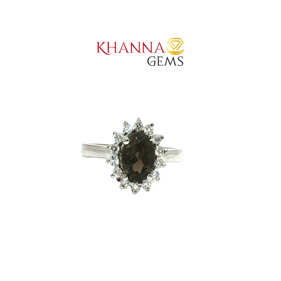 3.57/GM  SMOKY ZIRCON RING Earrings - G0554
