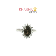 3.57/GM  SMOKY ZIRCON RING Earrings - G0554