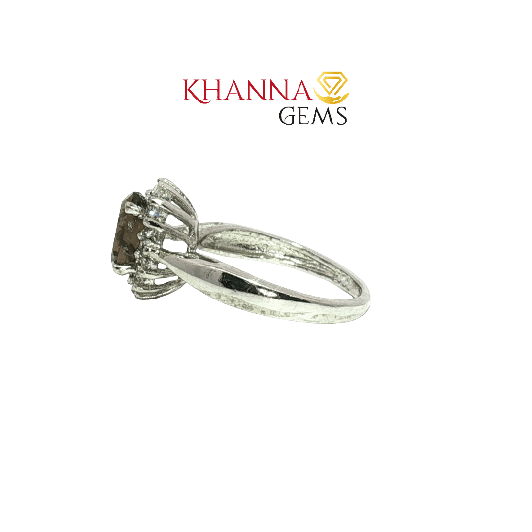 3.28/GM  SMOKY ZIRCON RING Earrings - G0298