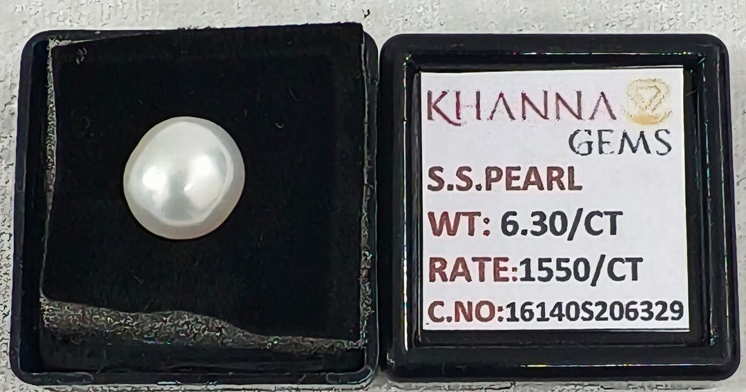 6.3/CT Natural South Sea Pearl With Lab Certificate-16140S206329