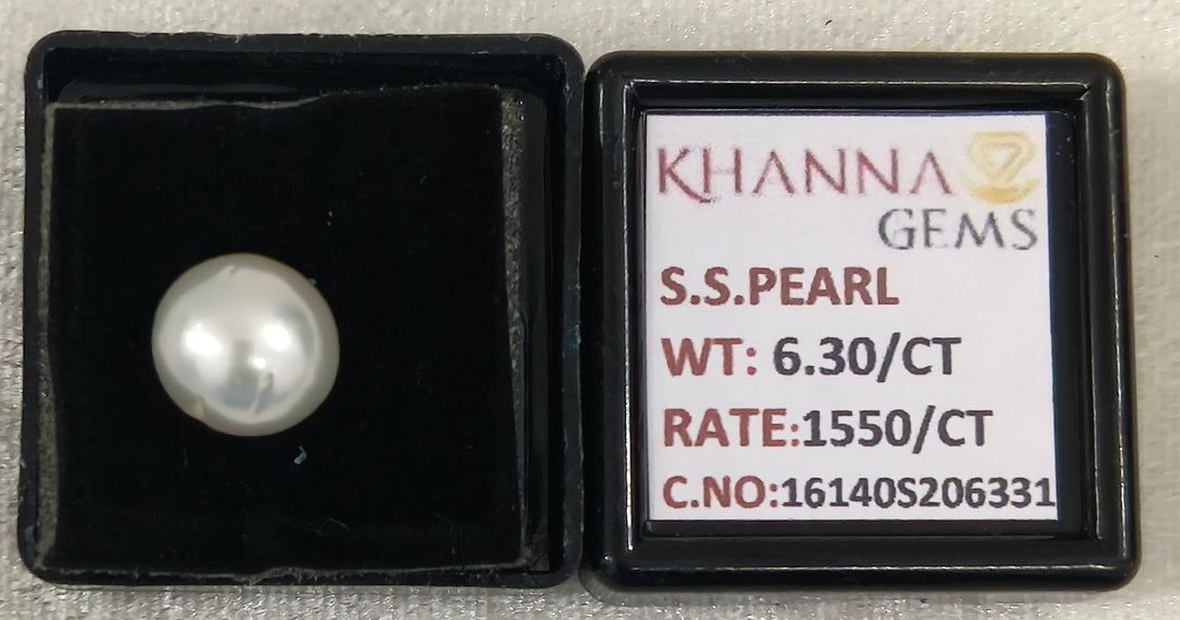 6.3/CT Natural South Sea Pearl With Lab Certificate-16140S206331