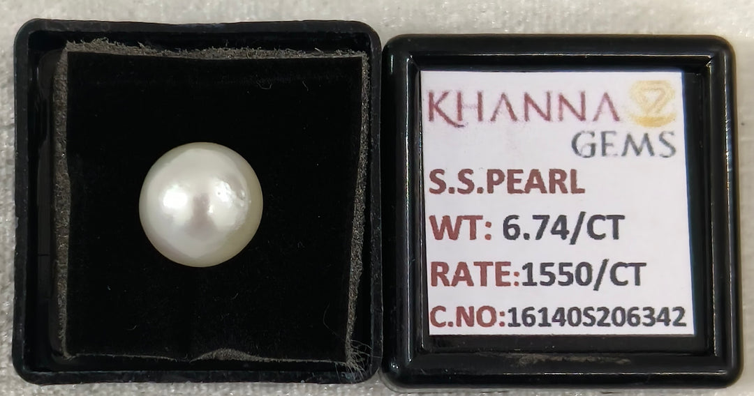 6.74/CT Natural South Sea Pearl With Lab Certificate-16140S206342