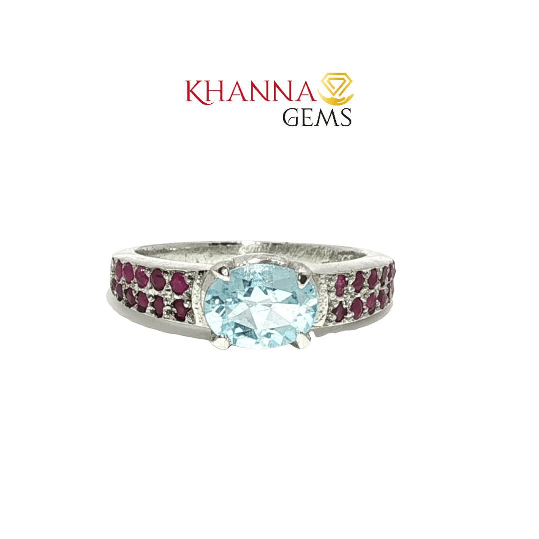 3.60/GM  SPIN BLUE TOPAZ RING Earrings - G0555