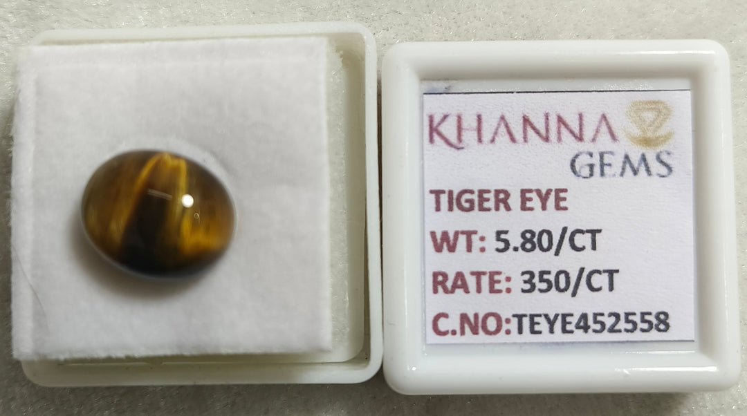 5.80/CT Tiger Eye with Govt. Lab Certificate-452558