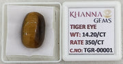 14.2/CT Tiger Eye with Govt. Lab Certificate-TGR00001