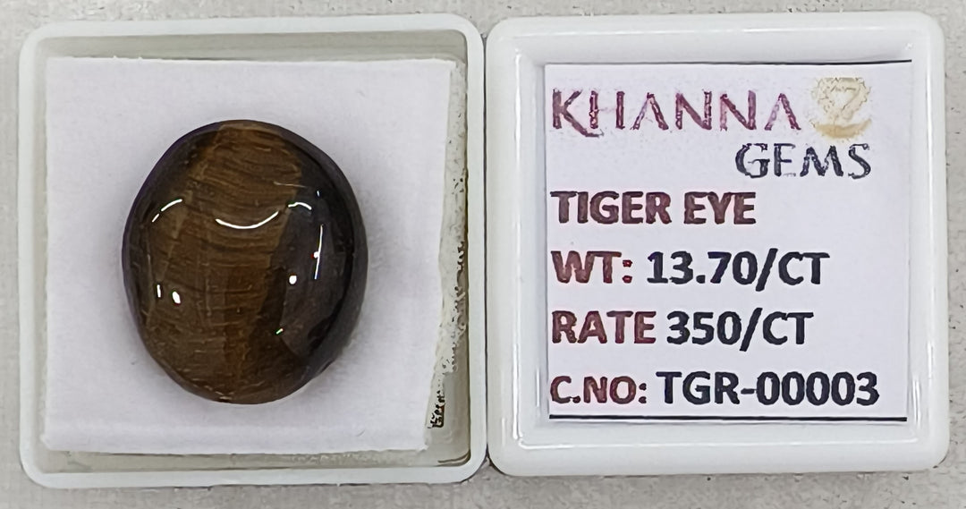 13.7/CT Tiger Eye with Govt. Lab Certificate-TGR00003