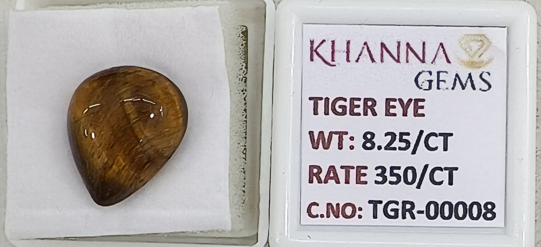 8.25/CT Tiger Eye with Govt. Lab Certificate-TGR00008