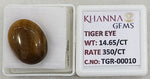 Load image into Gallery viewer, 14.65/CT Tiger Eye with Govt. Lab Certificate-TGR00010