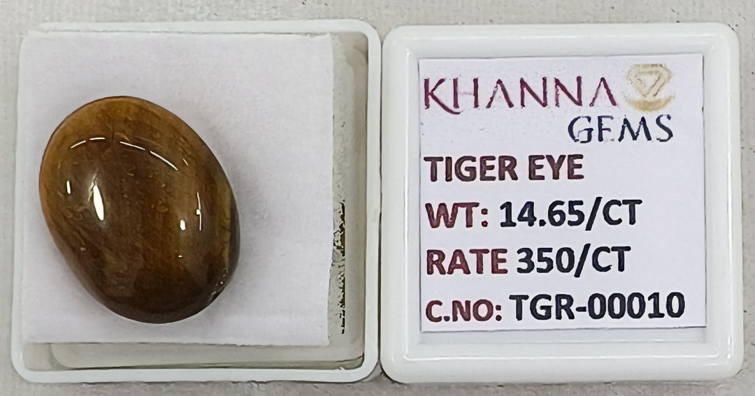 14.65/CT Tiger Eye with Govt. Lab Certificate-TGR00010