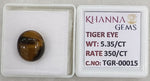Load image into Gallery viewer, 5.35/CT Tiger Eye with Govt. Lab Certificate-TGR00015