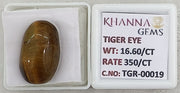 16.6/CT Tiger Eye with Govt. Lab Certificate-TGR00019