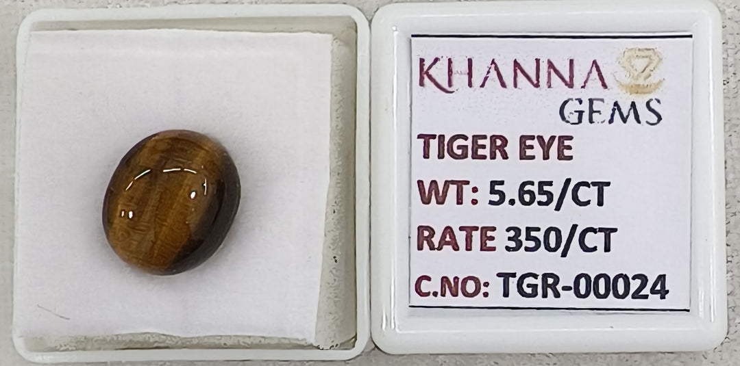 5.65/CT Tiger Eye with Govt. Lab Certificate-TGR00024