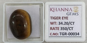 34.2/CT Tiger Eye with Govt. Lab Certificate-TGR00034