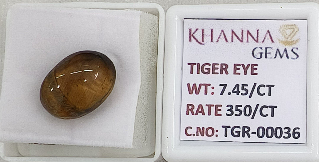 7.45/CT Tiger Eye with Govt. Lab Certificate-TGR00036