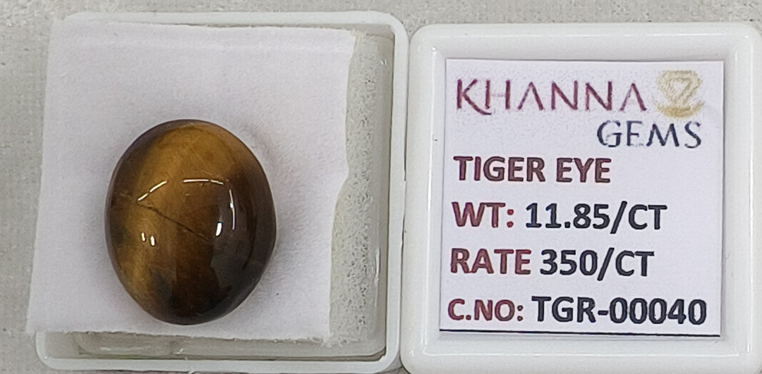 11.85/CT Tiger Eye with Govt. Lab Certificate-TGR00040